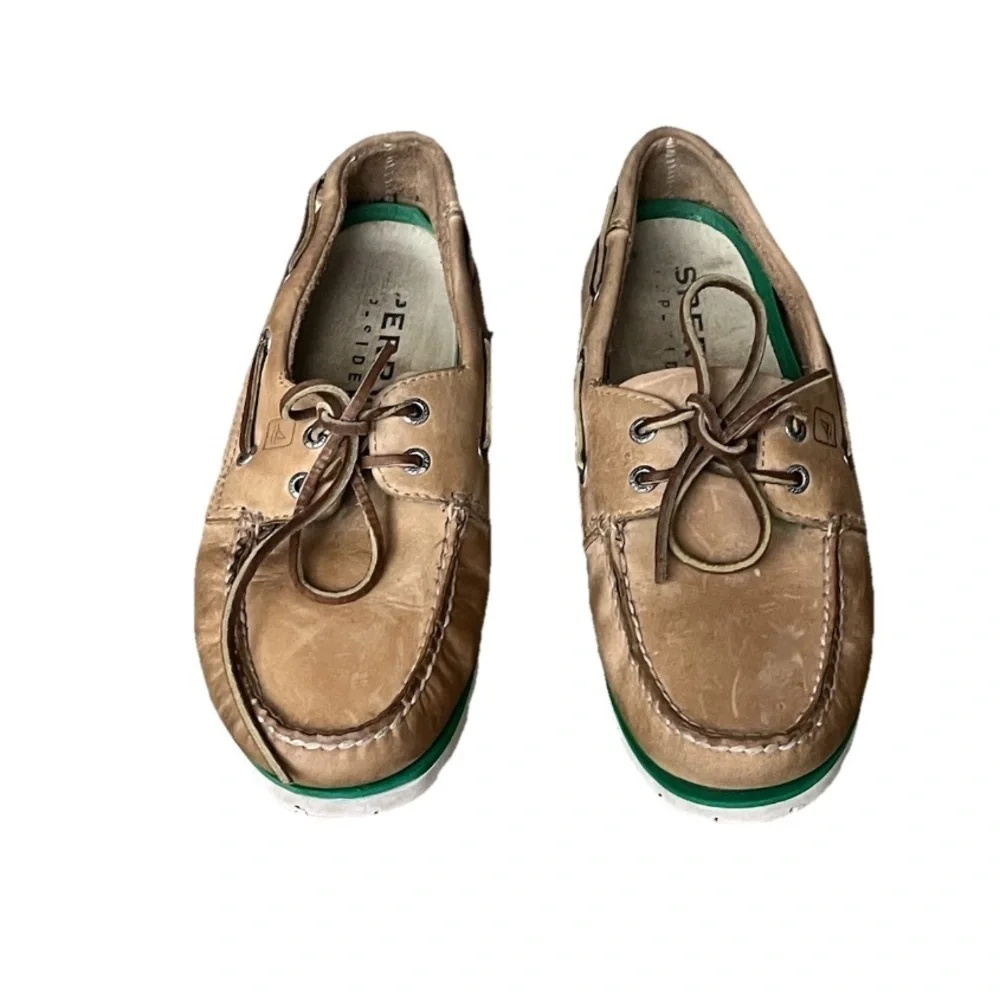 Sperry Authentic Original 2-Eye Boat Shoes Men’s Leather Tan Nautical Preppy 8.5